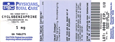 image of 5 mg package label