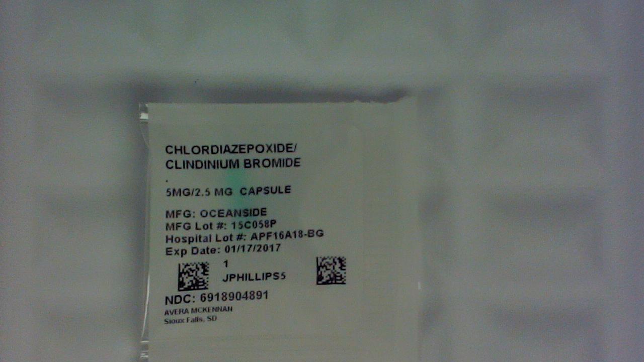 Chlordiazepoxide hcl clidinium bromide capsules