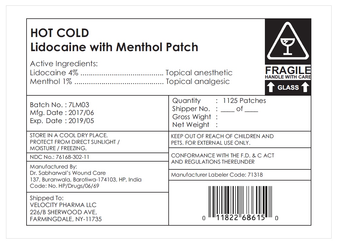 Hot And Cold Lidocaine With Menthol Patch- Ra