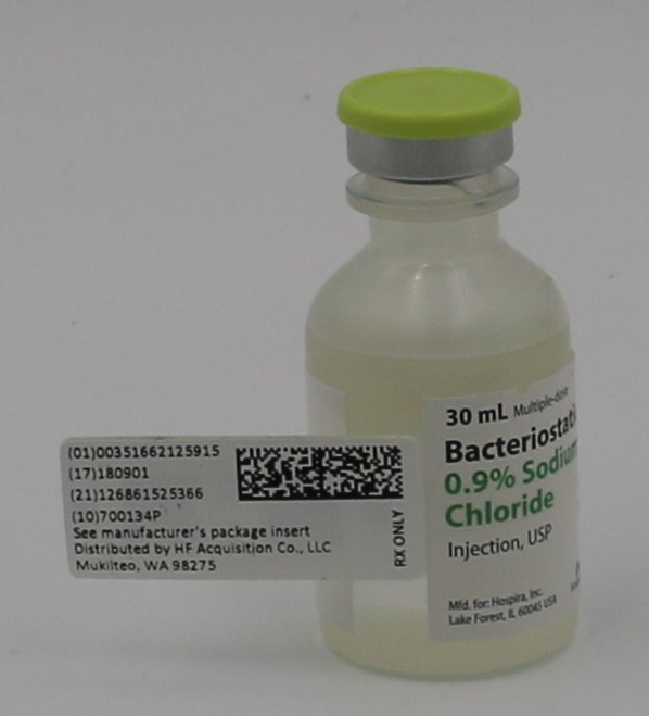 Bacteriostatic 0 9 Sodium Chloride Injection Usp 30ml Vial