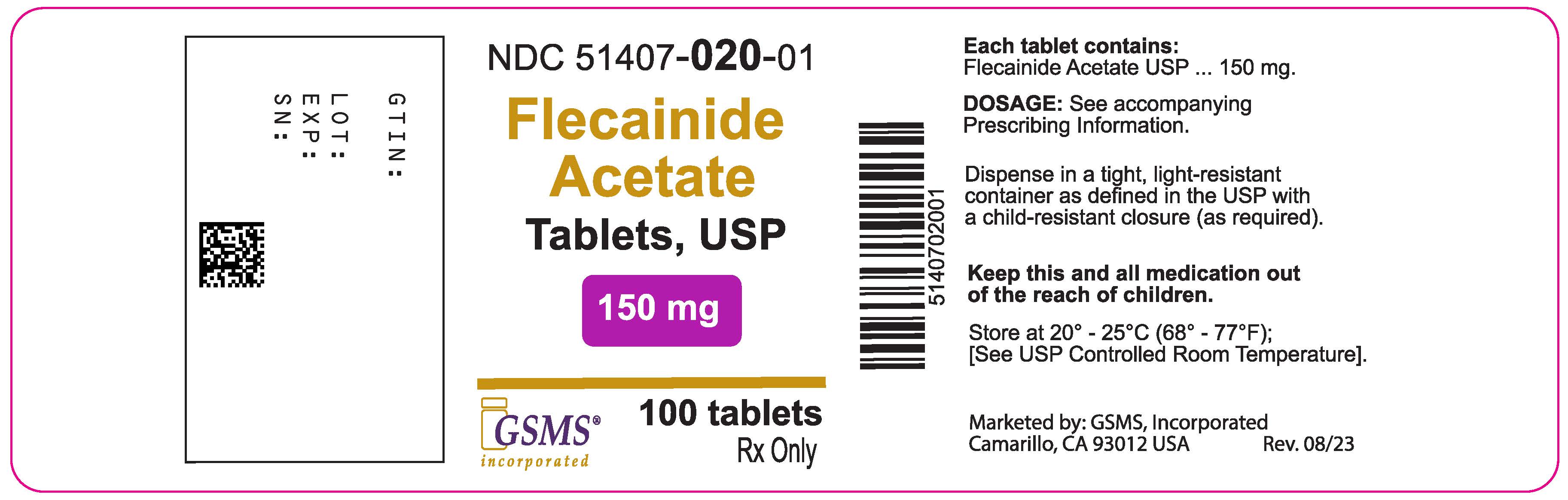 Flecainide Acetate Tablets USP Rx only