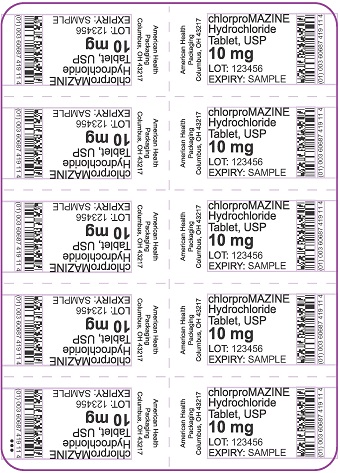 10 mg Chlorpromazine Hydrochloride Tablet Blister