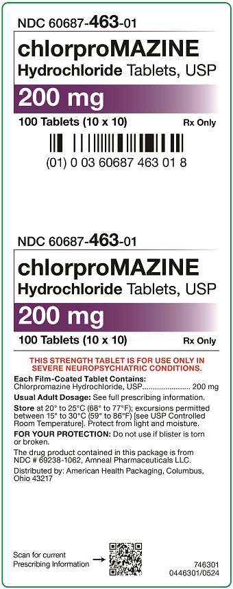 200 mg Chlorpromazine Hydrochloride Tablets Carton