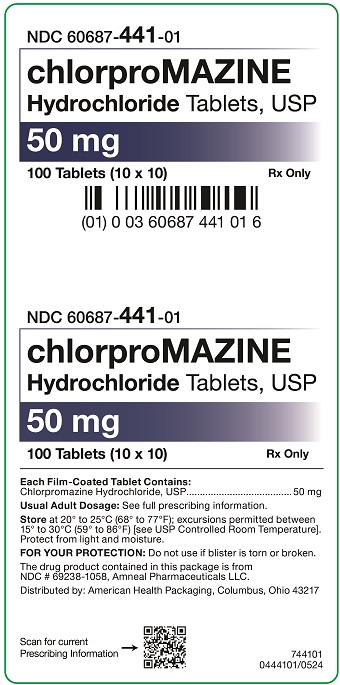 50 mg Chlorpromazine Hydrochloride Tablets Carton
