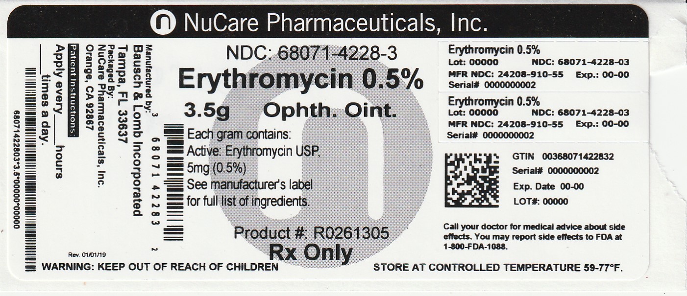 Erythromycin ophthalmic ointment usp 0 5 sterile 