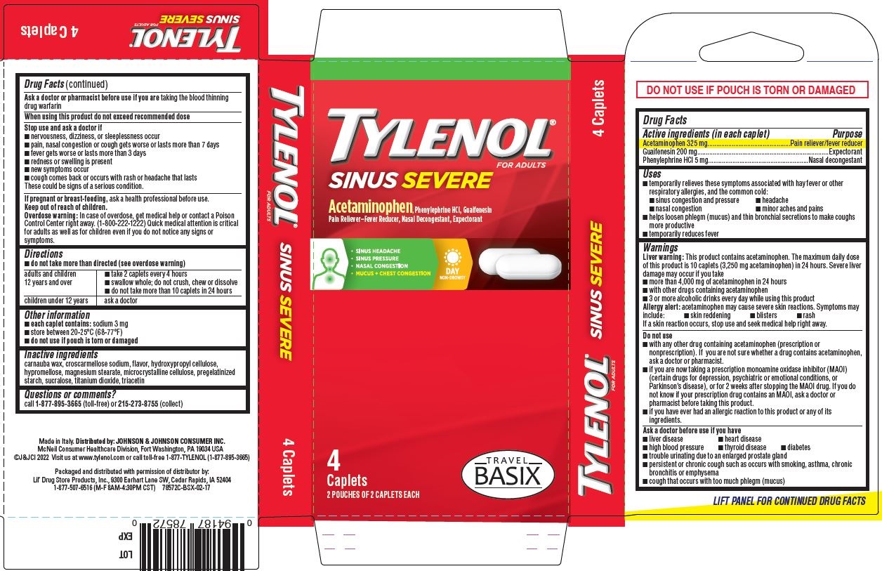 Tylenol ® Sinus Severe, Lil' Drug Store ®, CVP ® HEALTH, TRAVEL BASIX