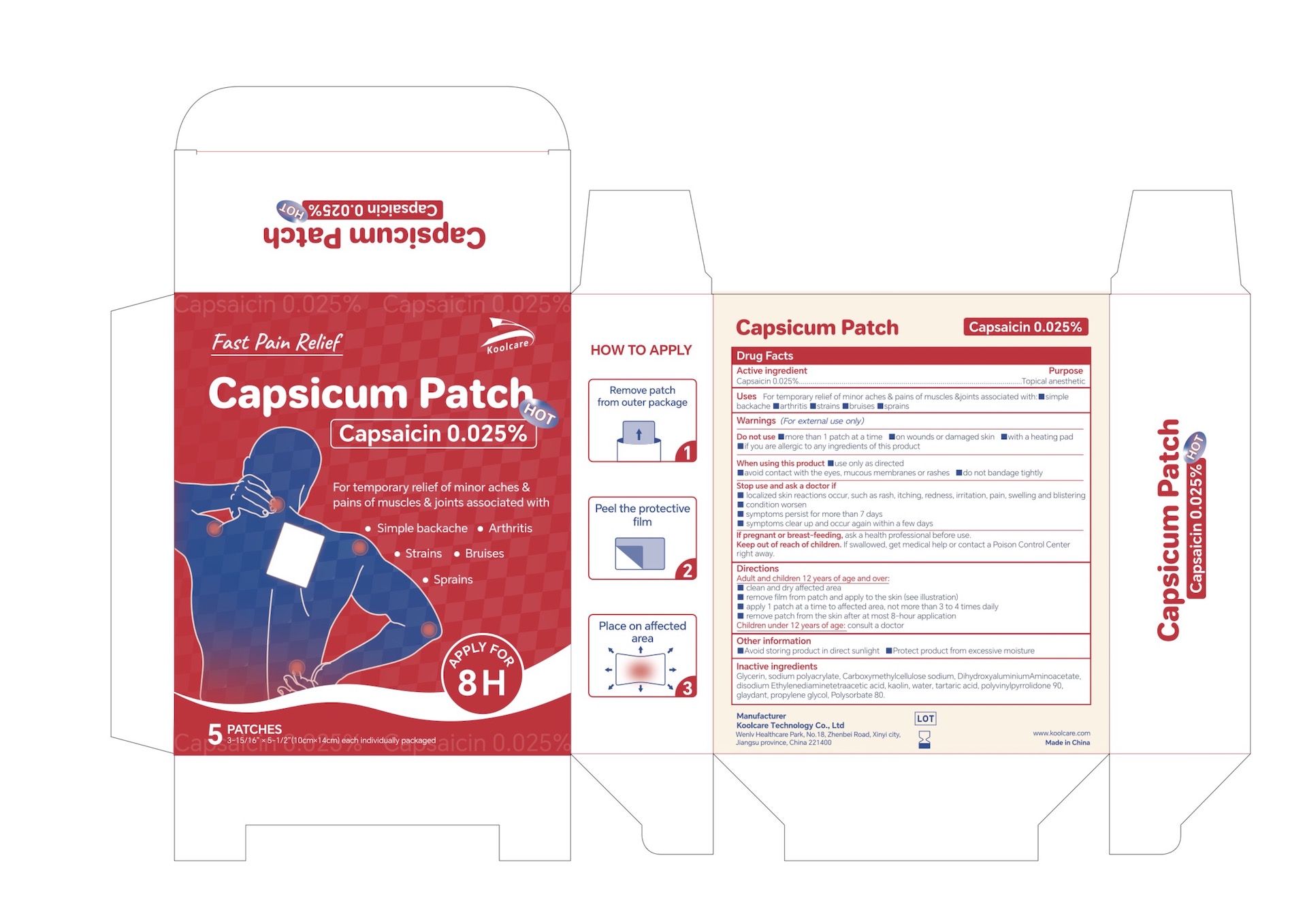 0.025% Capsaicin Patch NDC: ​84205-001-01