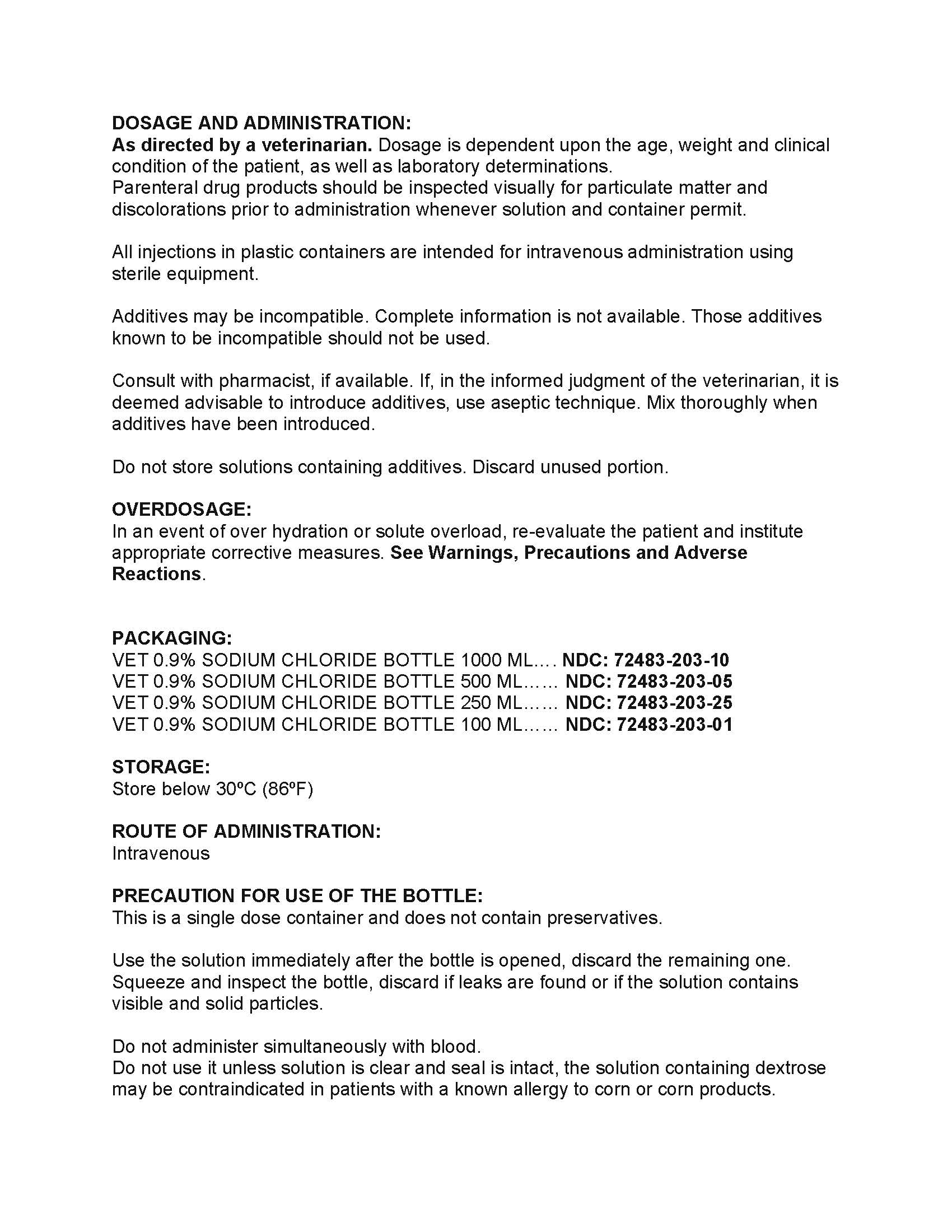 Veterinary 0.9% Sodium Chloride Injection (3)