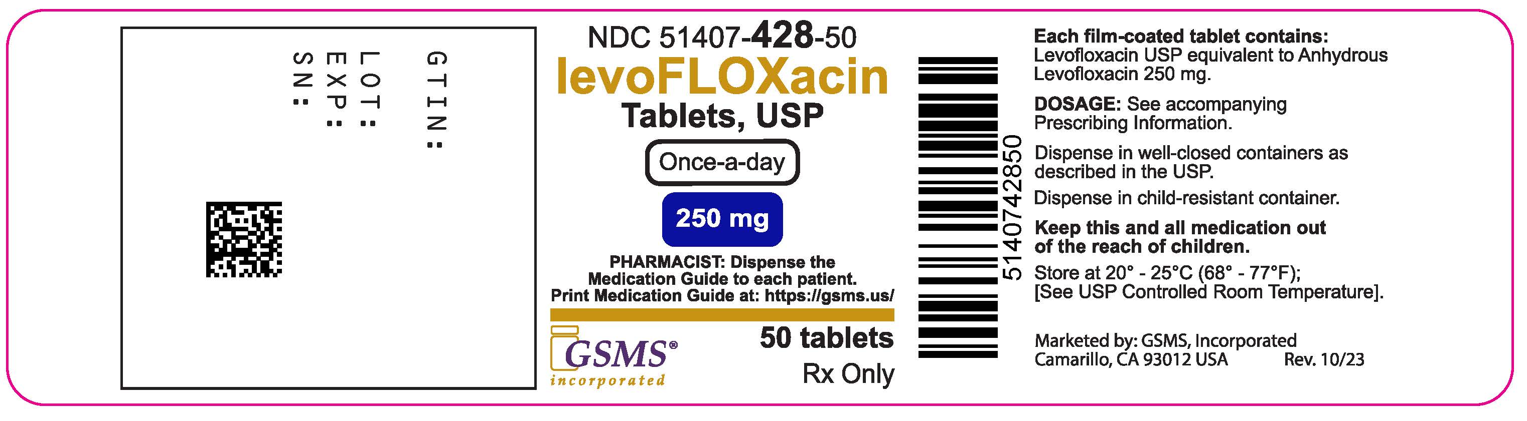 51407-428-50OL - levoFLOXacin 250mg Tablets - Rev 1023.jpg