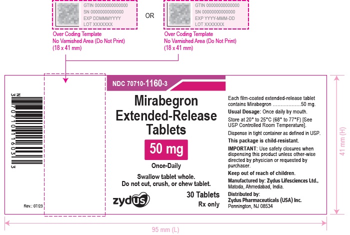Mirabegron extended-release tablets, 50mg