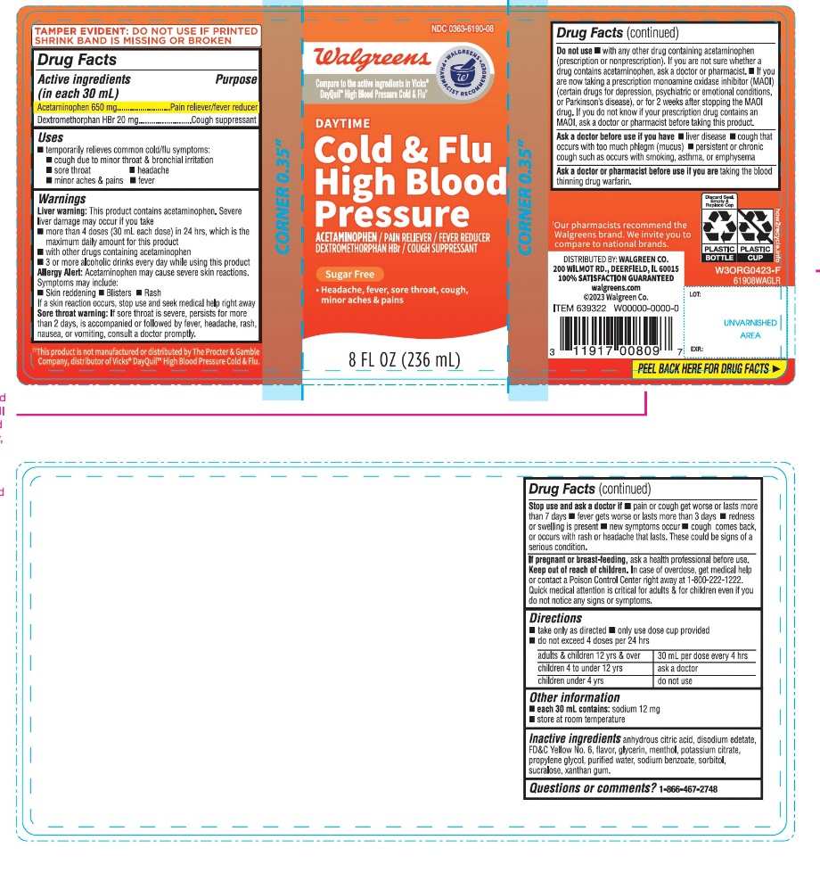 WAG High Blood Pressure Daytime Cold & Flu 8 FL OZ (236 mL)