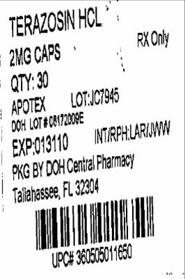 Terazosin Hcl 2 mg Caps