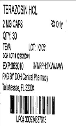 Terazosin Hcl 2 mg Caps
