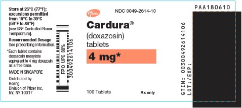 PRINCIPAL DISPLAY PANEL - 4 mg Tablet Bottle Label - 2614-10