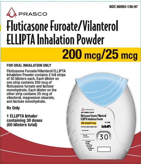 Fluticasone Furoate-Vilanterol Ellipta 200mcg-25mcg carton