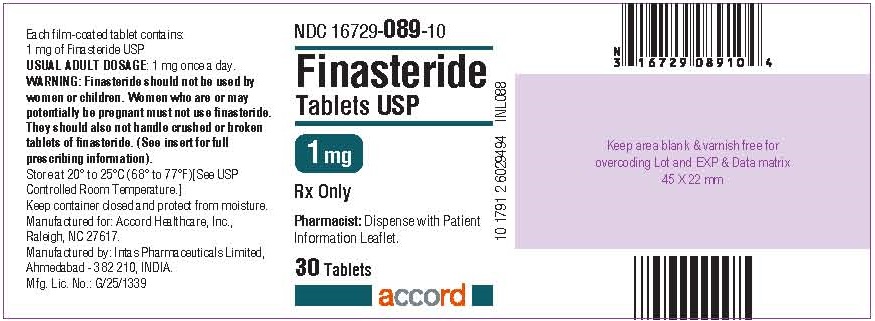 Finasteride tablets, USP 1 mg, 30 Tablets Label