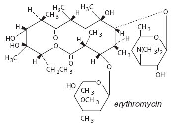 Erythromycin (structural formula)