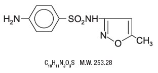 Sulfamethoxazole structural formula