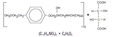 Metoprolol Tartrate Structural Formula