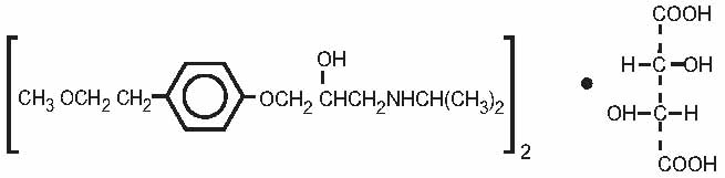 Metoprolol tartrate USP-Structure