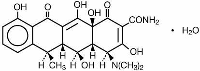 Doxycycline structural formula.