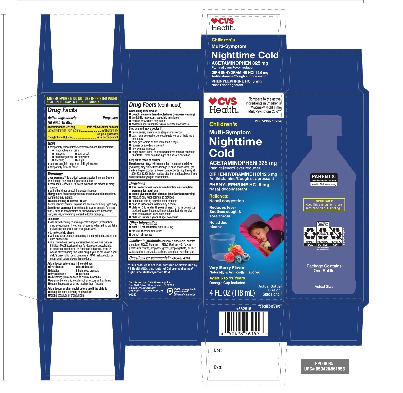 CVS Children's Nighttime Multi-Symptoms Cold 4fl oz 118 mL