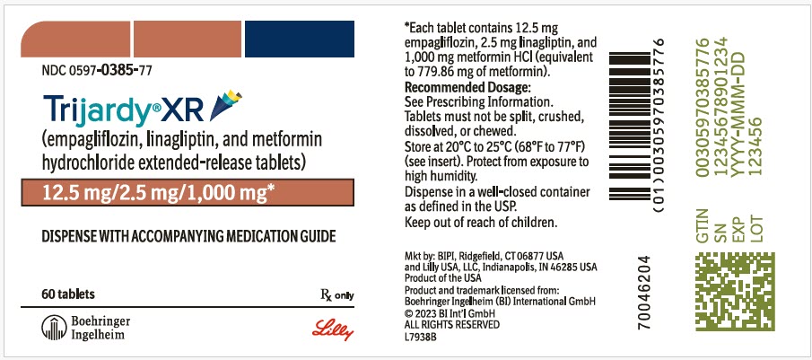 PRINCIPAL DISPLAY PANEL - 12.5 mg/2.5 mg/1000 mg Tablet Bottle Label